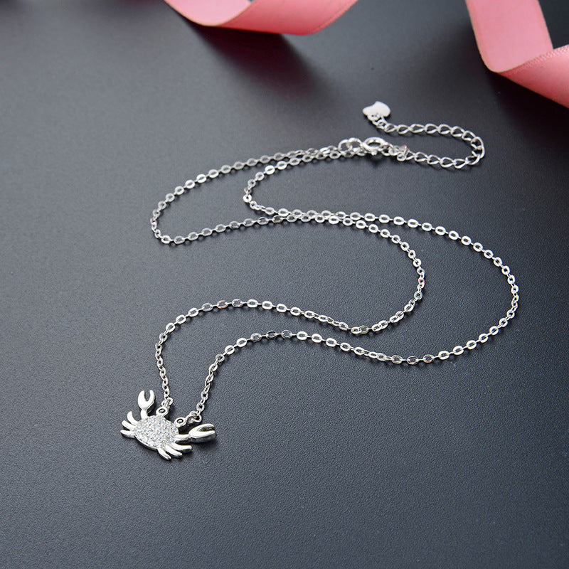 New Crab Cute S925 Silver Pendant Necklace 3adbbcc5 ab34 48c1 8832 992ec4905e98