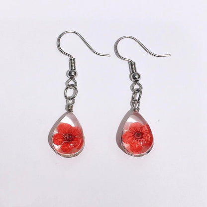 Fashion Drop-shaped Dried Flower Earrings 3af8b82e 84eb 40bf b667 cbec49a5d15d