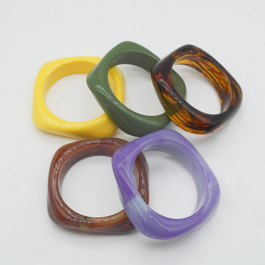 Marbling Acrylic Bracelet Shaped Irregular Square 3b04591f fb63 4cbd ba96 24e88ac92809