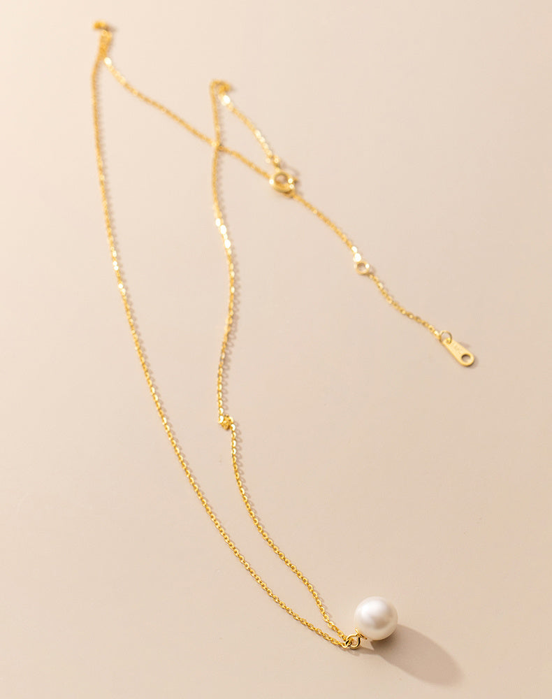 S925 Silver Temperament Single Shell Pearls Synthetic Pearl Simplicity Necklace 3b1cdd0f 9d6f 4d5c a86d ff61a36b5471