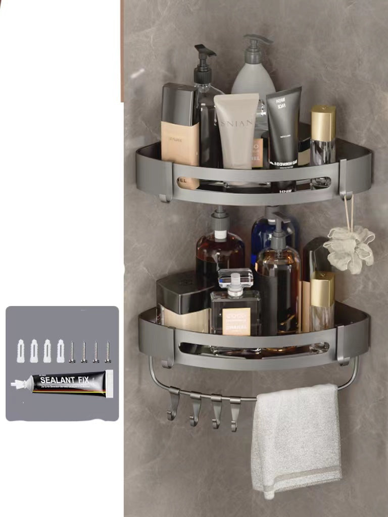 Bathroom Triangle Shelving Bathroom Wall Hanging Shelving Perforated Simple Storage Rack 3b1d561a 29c6 4dcb bd92 0a0808b3359f