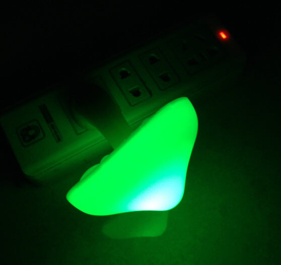 LED Night Light Mushroom Wall Socket Lamp EU US Plug Warm White Light-control Sensor Bedroom Light Home Decoration 3b241c2b 8