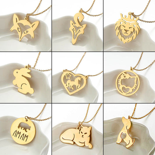 Ins Light Luxury Personality Cute Cartoon Animal Pendant Necklace 3b404d98 9bd8 4096 b94f cfd84c7c5d5d