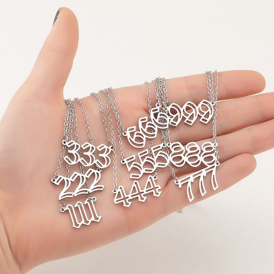 Fashion Vintage Double Cutout Number Necklace 3b4721c9 7477 4eba bcdc 4be598e42f3d