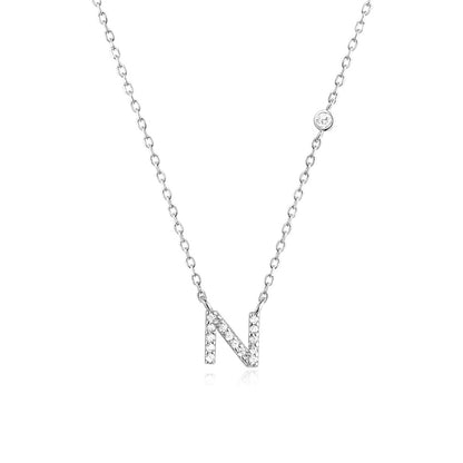 Fashion Jewelry Luxury Gold Color A-Z 26 Letters Necklace CZ Pendant For Women Cute Initials Name Necklace Fashion Party Wedd
