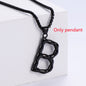 Three-dimensional 26 English Letter Pendant Necklace Fashion Jewelry Titanium Steel Couple Ornament 3b4e74d0 771d 4986 8e00 4