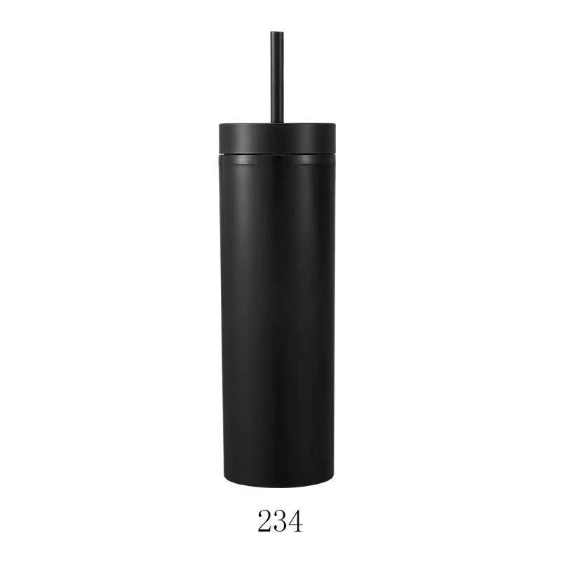 Double Layer AS Plastic Straight Body Multicolor Frosted Straw Cup 3b56a01f 6059 49fe bc2f 402afd6fddfe
