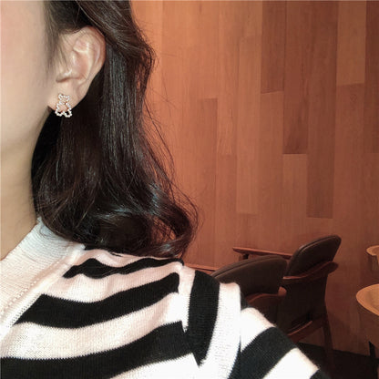 Cute Simple Small Bear Pearl Earrings 3b5a2902 d714 40b4 a31f 7ea7f4a43306