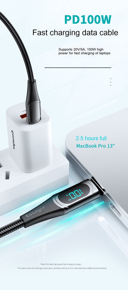Fast Charge 100W Dual Type-c Super Fast Charge Data Cable - 图片 5