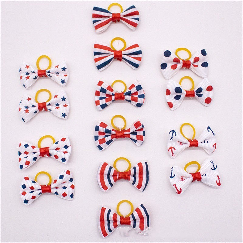 Pet Dog Cat Headdress Flower Bow Rubber Band 3b734ee1 4009 4c65 85b5 a626fb588f70