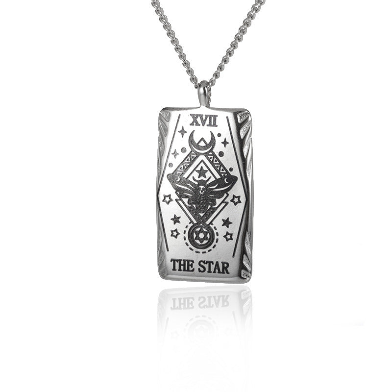 New Personalized Simple Stainless Steel Square Card Necklace 3b749677 628b 4bc1 b048 86c6e7a12645