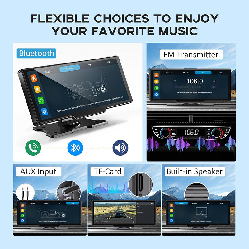 1026-inch Full Touch Screen All-in-one Car Navigation Device Front And Rear Dual Recording HD Recording P Split Screen Display - HD Wireless Product #3