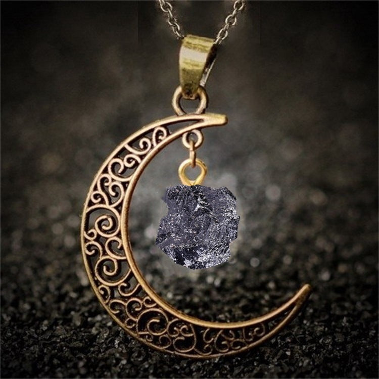 Natural Stone Crystal Necklace Vintage 3b8f5905 2fe9 4c65 a49e 9186d6e52826