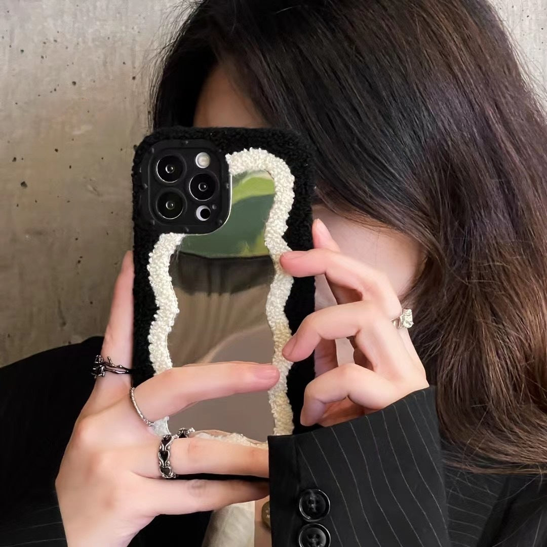 Plush Patch Mirror Mobile Phone Shell 3b955687 c0b6 4ebd 8209 519ef9342a9b