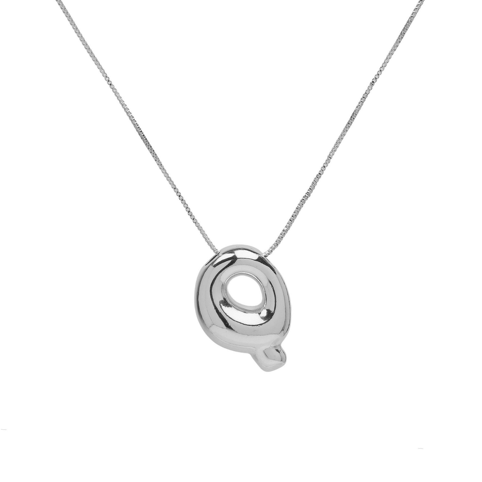 Brass Glossy Balloon English Letter Pendant Necklace 3b9ecb87 7bb1 4259 9b8c 9bfc6d70f574