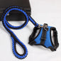 New Nylon Medium Large Dog Harness Collar K9 Padded Extra Reflective Collar Puppy Lead Pets Vest Dog Vest Husky Dogs Supply 3
