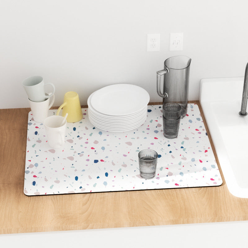 PU Leather Kitchen Countertop Draining Bar Table Insulation Bowl Plate Pot Absorbent Bathroom Mat 3ba2ae27 725d 4a45 a427 fab