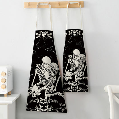 Halloween Skull Printed Cotton And Linen Apron 3bbd678b 6776 4c7e aa4a 973ccba8c3aa