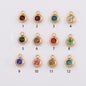 65mm Gold Titanium Steel 12 Birthstone Pendant Ornaments Accessories - HD Wireless Product #5