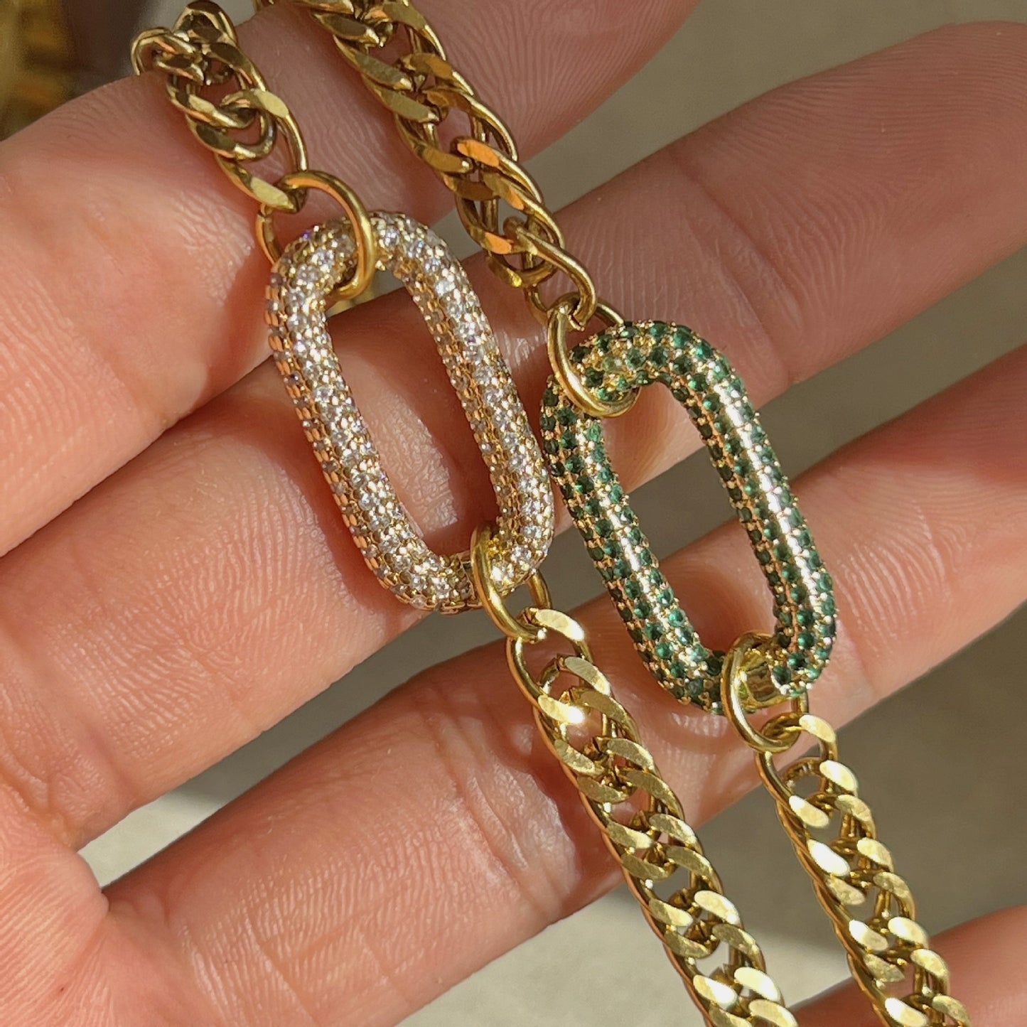 New Full Diamond Necklace Punk Rock Diamond-embedded Geometric Clavicle Chain 3bdcd47a 1213 4b39 8f7d a1bbf9d9039d