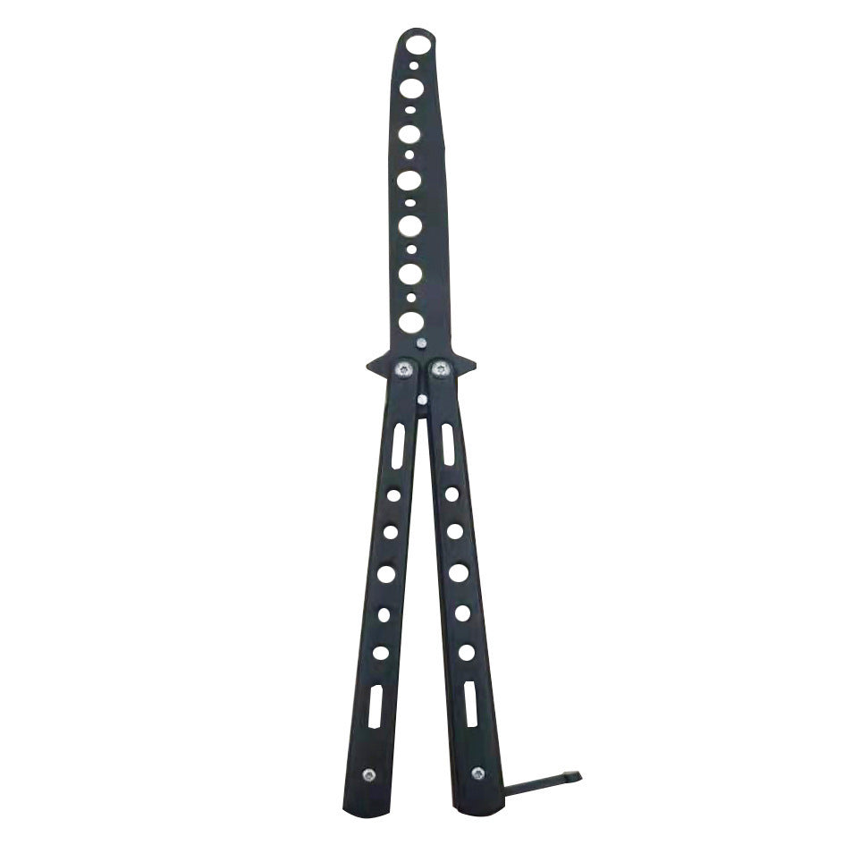 Outdoor Foldable Comb Stainless Steel Practice Training Butterfly Knife Comb Beard Moustache Brushe Salon Hairdressing Hair S