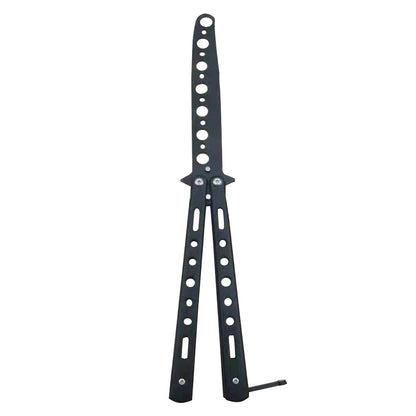 Outdoor Foldable Comb Stainless Steel Practice Training Butterfly Knife Comb Beard Moustache Brushe Salon Hairdressing Hair S