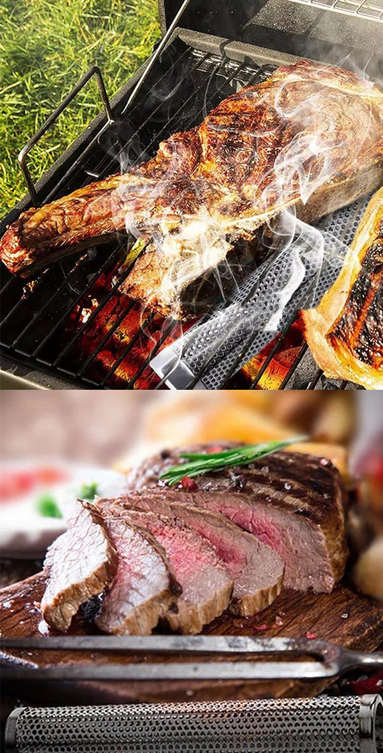 Stainless Steel Smoke Pipe Barbecue Tray Holder Accessories 3bf4d3c2 3ab8 4cac b05a 2ebbb50020b1