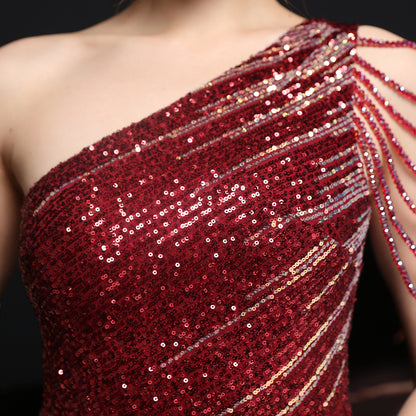 Party Evening Dress Sexy Long Section Was Thin Toast Bride 3bfaa148 e6ba 4a98 a781 a16f29b67f04