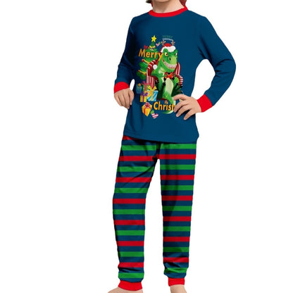 Tyrannosaurus Letter Christmas Tree Printing Parent-child Suit Pajamas 3bff567a 141b 4788 9572 427106e06769
