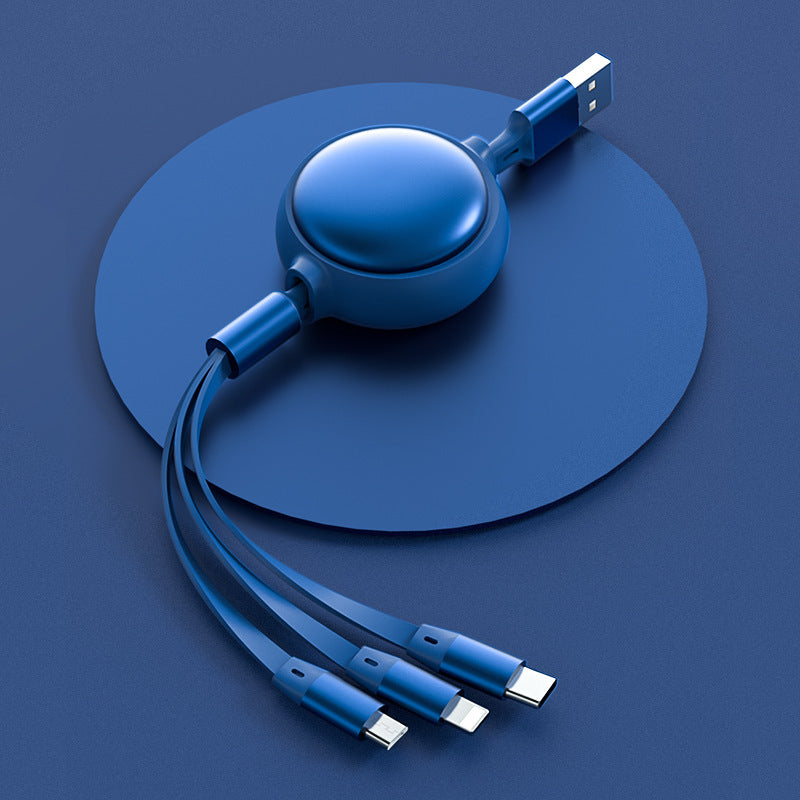 3 In1 USB Cable Micro USB Type C Cable 3 In 1 2.4A Retractable USB C Charging Cable - 图片 6