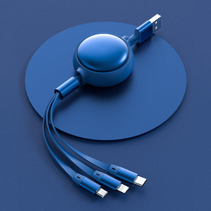 3 In1 USB Cable Micro USB Type C Cable 3 In 1 2.4A Retractable USB C Charging Cable - 图片 6