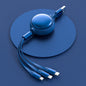 3 In1 USB Cable Micro USB Type C Cable 3 In 1 2.4A Retractable USB C Charging Cable - 图片 6