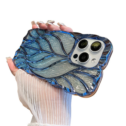 Three-dimensional Leaves Phone Case Light Luxury Electroplating 3c21ae60 c8ec 4ed7 8f45 c7ed0f3ba102