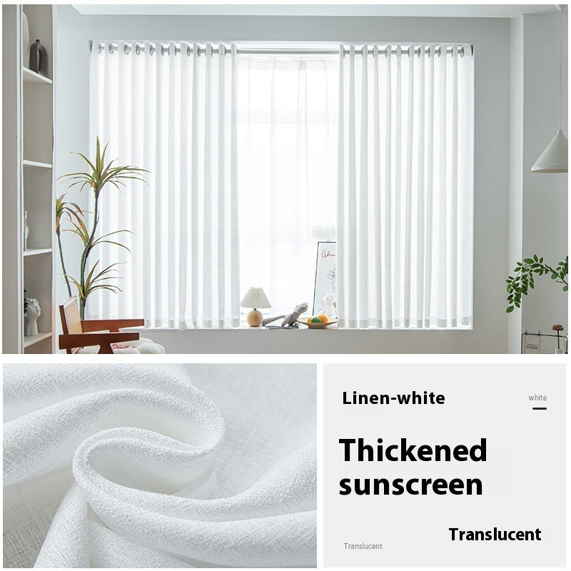 Simple Household Use Sunshade Light Transmission Nontransparent Curtain