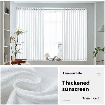 Simple Household Use Sunshade Light Transmission Nontransparent Curtain