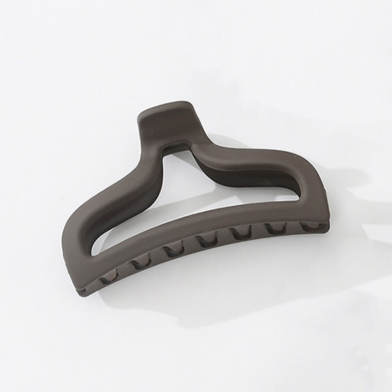 Dark Coffee Color Ladies Hairpin Temperament Pure Color Hair Jaw Clip 3c60bc72 b761 49f9 95c4 56a52a3b246e