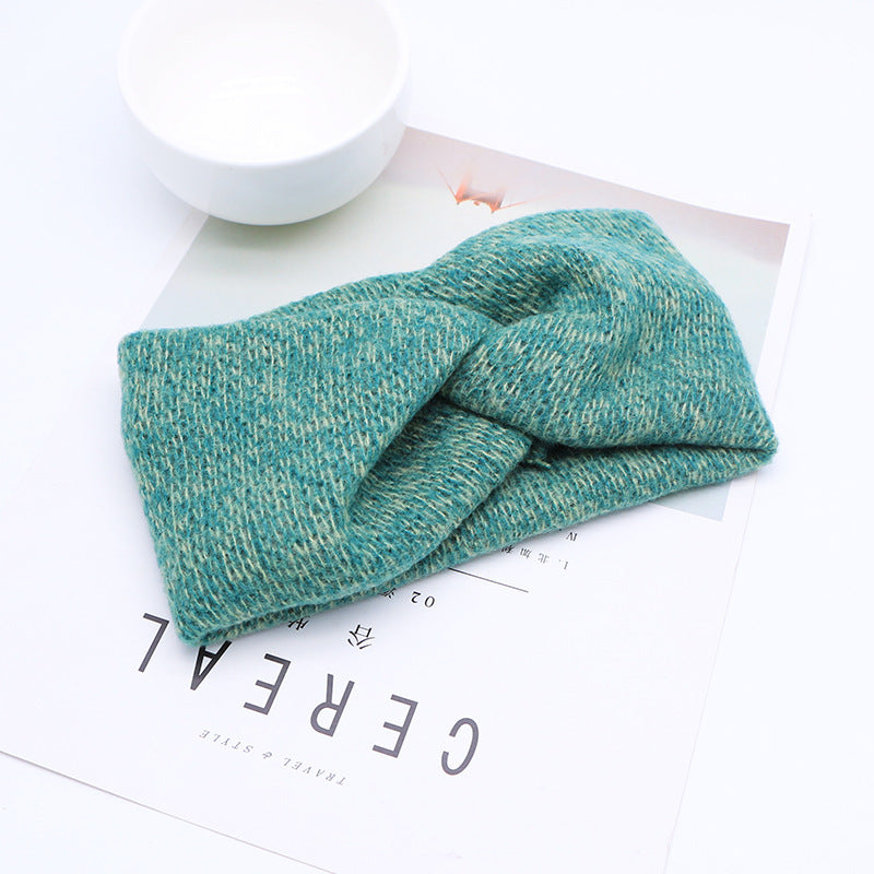 Woven Knitted Turban Headband Sweet And Versatile Wide-brim Headdress 3c811938 2bac 42d1 a1a5 0f6f7be517ce
