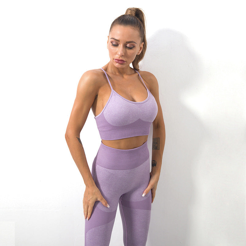 Women's Seamless Knitted Sling Sports Bra Yoga Suit 3c841302 4d01 4c13 857b 519f8c7ee507