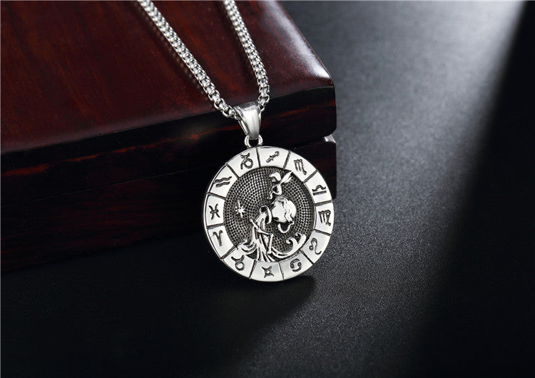 Fashion Stainless Steel Twelve Constellation Pendant 3c8e944e 0122 4a41 9837 5ddcd9f298c1