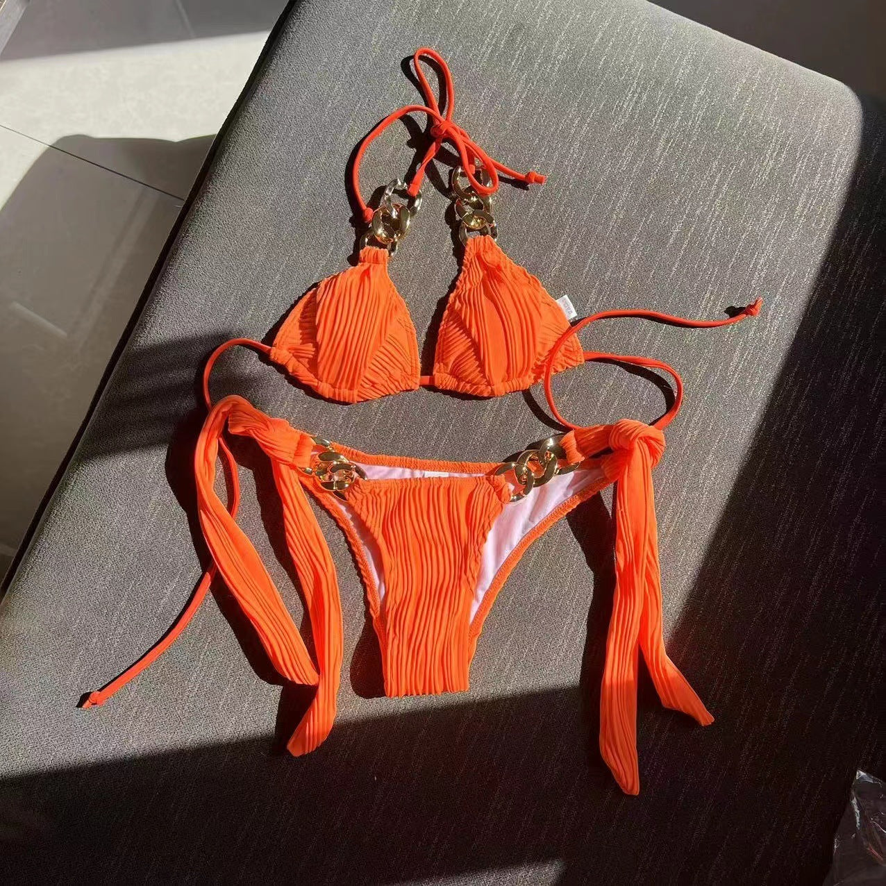 European And American Split Swimsuit Chain Bikini 3c92ecb0 7f67 41a3 81c9 3d95480af79e