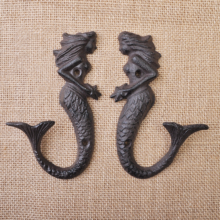 Vintage Ornament Mermaid Cast Iron Single Hook Wall Hook 3c95788e 63f8 43ca 87f0 cd679ffb2da7