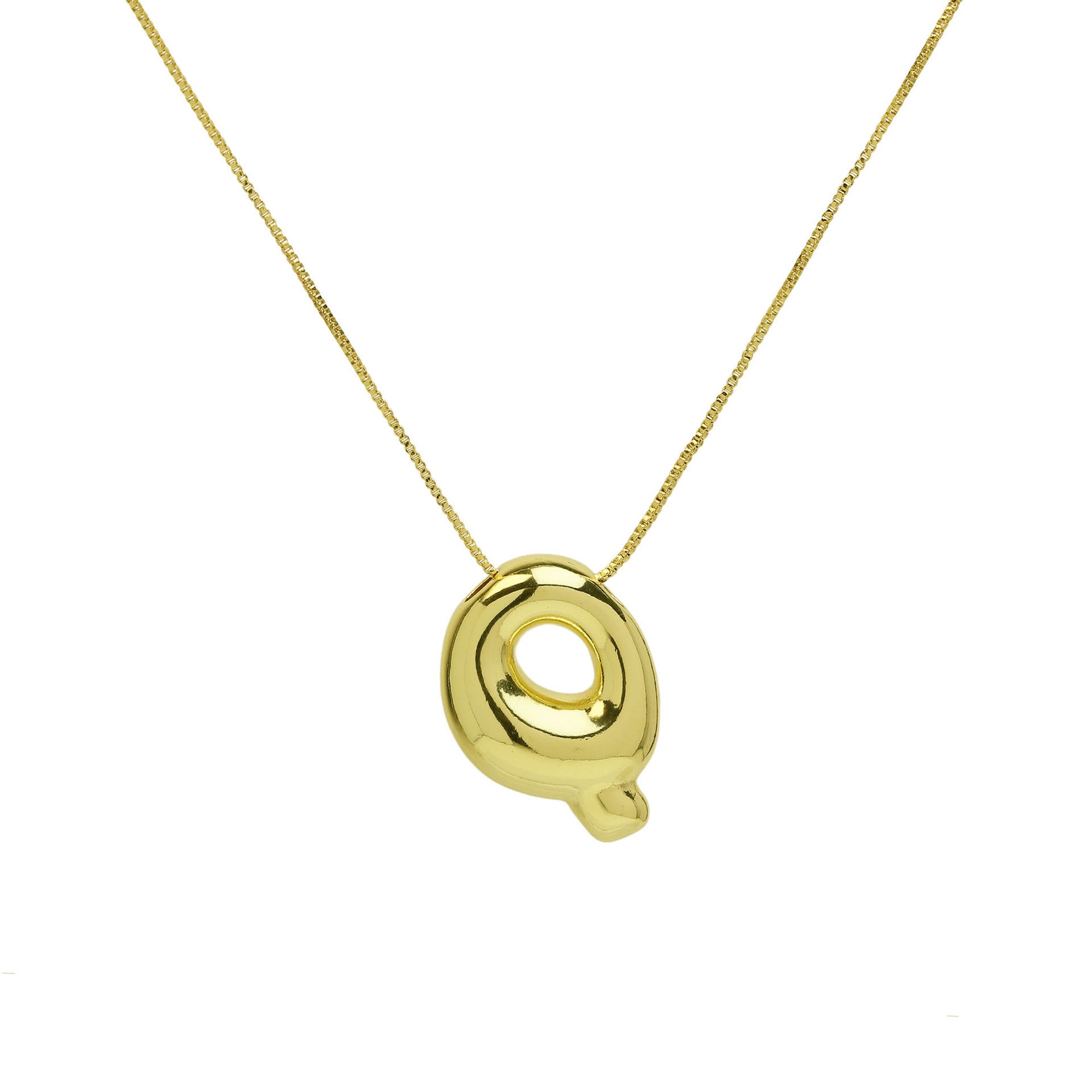 Brass Glossy Balloon English Letter Pendant Necklace 3cae1f0a 84d1 498b 8b81 50d45c440e80