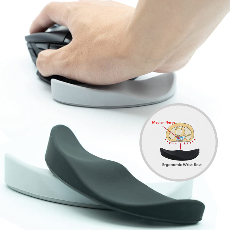 Ergonomic Mouse Wrist Rest Mouse Pads Silicon Gel Non-Slip Streamline Wrist Rest Support Mat Computer Mouse Pad For Office Gaming PC Accessories - 图片 1