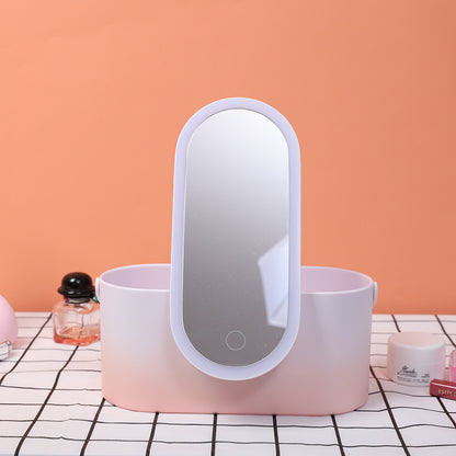 Storage Box LED Makeup Mirror Portable Portable Travel Makeup Organizer Carrying Box With Mirror LED 3ccdde16 ee49 4454 afd2 