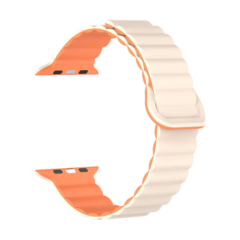 Two-color Silicone Magnetic Back Ring Buckle Watch Band 3ccf6c8e 3f74 4b84 911a 41471ec51f1d