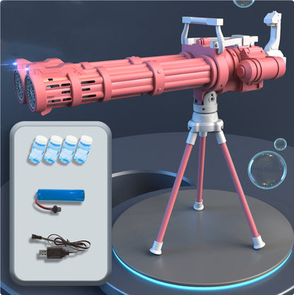 Super Big Double-Tube Bubble Gun Machine Outdoor Blowing Soap Bubble Maker Toy Automatic Water Toy For Children Birthday Part