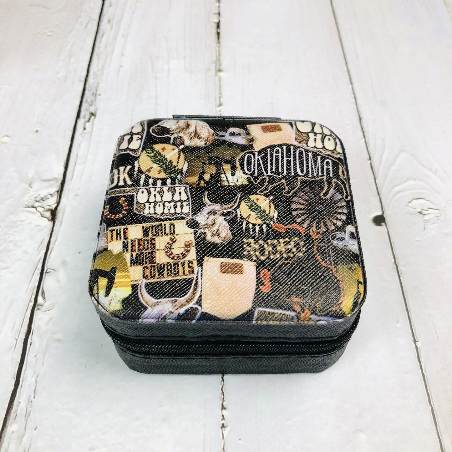 Zipper Printed Jewelry Box Easy To Carry 3d0788a8 2da2 45cf 8a86 0bf505bc524a