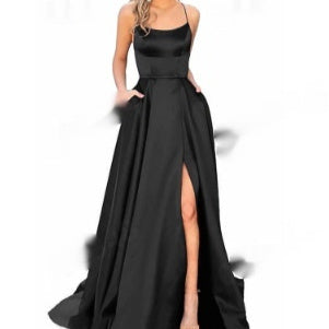 Solid Color Long Slimming And Shoulder Hollow Girlfriends Fashion Bridesmaid Party Dress 3d1163c6 6e0d 4bac a7be 16aba0036d05