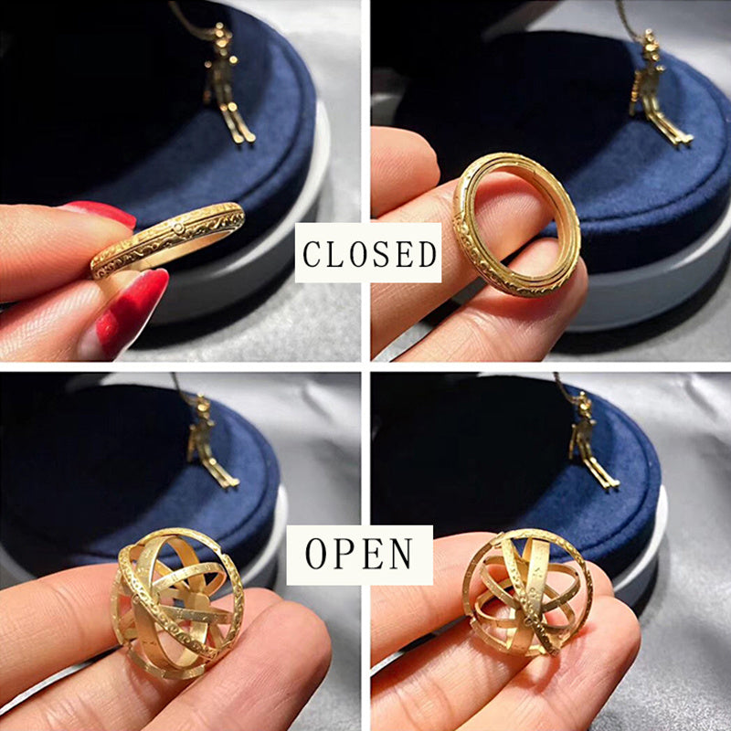 Germany Astronomical Ball Ring Necklace Europe And America Flip Deformation Universe Globe 3d143802 7182 49b4 9a7c 96ac157e26