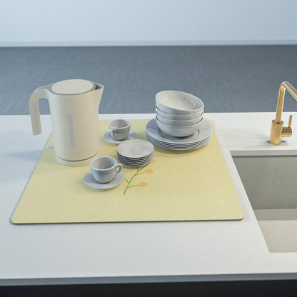 PU Leather Kitchen Countertop Draining Bar Table Insulation Bowl Plate Pot Absorbent Bathroom Mat 3d249b50 898c 468f 8af9 0a8